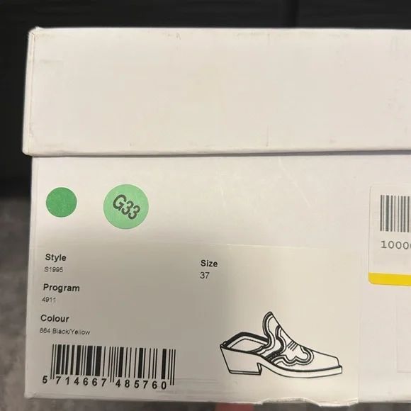 Ganni cowgirl clogs mules size 37/7‎ - Picture 6 of 7